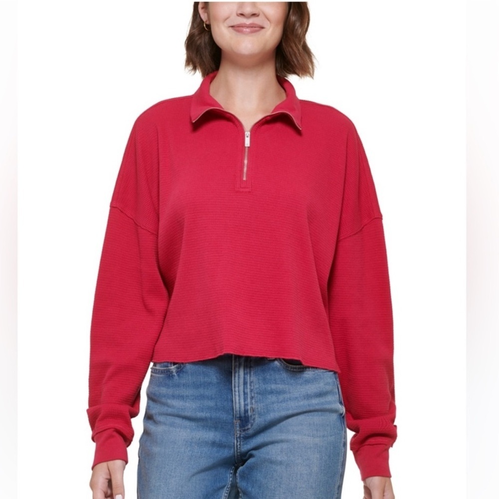 Calvin Klein NWT Crop Quarter Zip